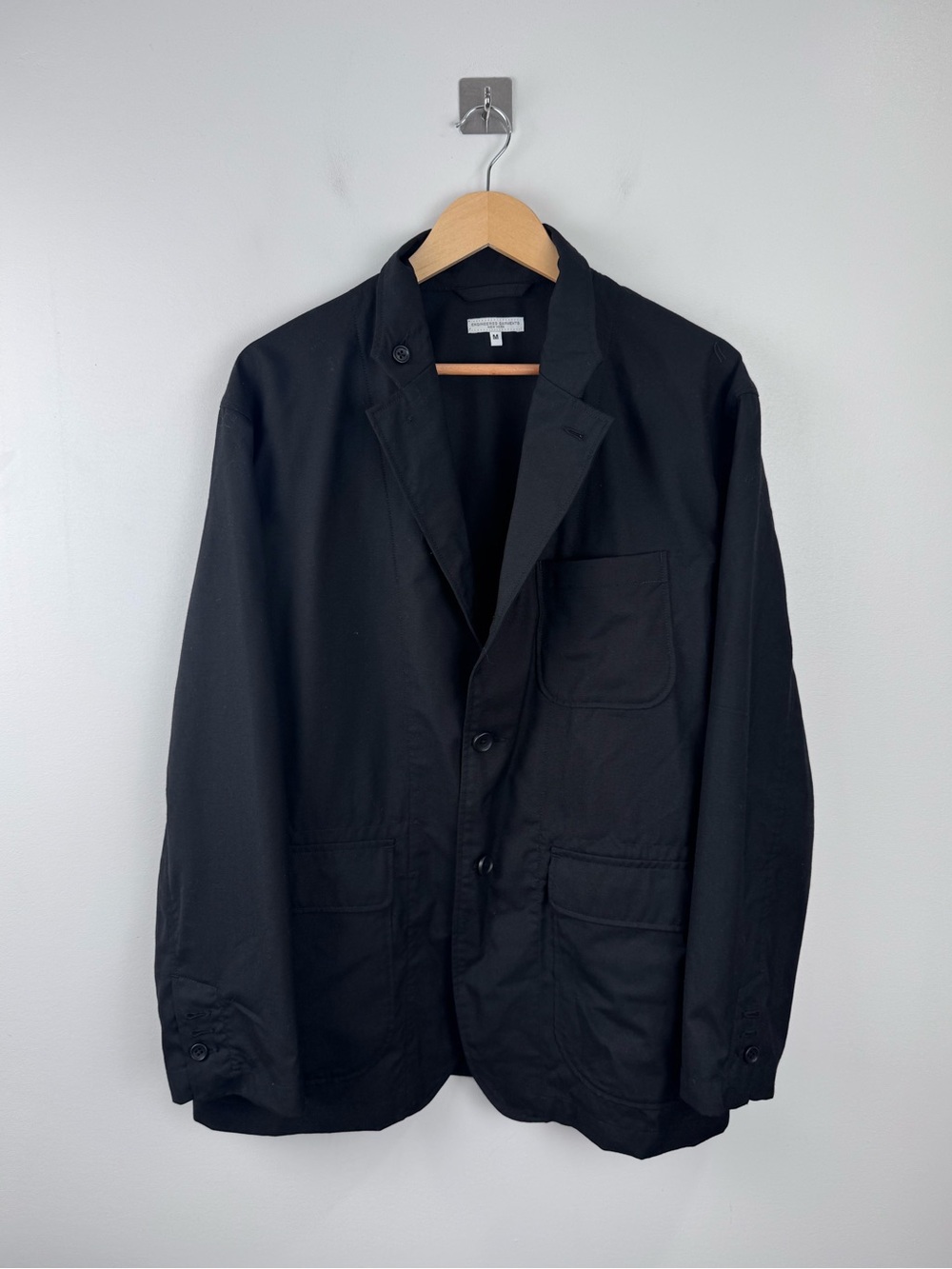 Engineered Garments Men Wool Loiter Black Jacket Size Medium